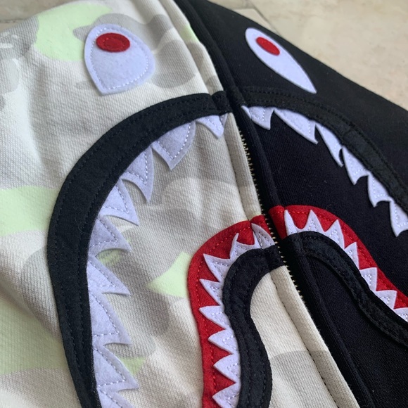 Bape Other - BAPE City Camo Side Shark Full Zip Hoodie Black